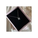 Lovera Jewellery 925 Ayar Gümüş Sertifikalı N Harfli Harf Kolye