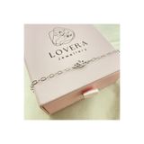 Lovera Jewellery 925 Ayar Gümüş Sertifikalı Pembe Taşlı Lotus Çiçeği Bileklik
