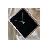 Lovera Jewellery 925 Ayar Gümüş Sertifikalı R Harfli Harf Kolye