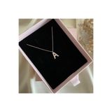 Lovera Jewellery 925 Ayar Gümüş Sertifikalı Rose Renk A Harfli Harf Kolye Kadın Zarif Minimal Gümüş Takı Sevgiliye Özel Gün Doğum Günü Hediyesi Günlük Şık Tasarım