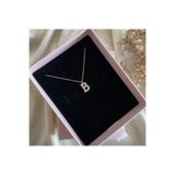 Lovera Jewellery 925 Ayar Gümüş Sertifikalı Rose Renk B Harfli Harf Kolye Kadın Zarif Minimal Gümüş Takı Sevgiliye Özel Gün Doğum Günü Hediyesi Günlük Şık Tasarım