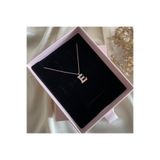 Lovera Jewellery 925 Ayar Gümüş Sertifikalı Rose Renk E Harfli Harf Kolye