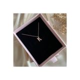 Lovera Jewellery 925 Ayar Gümüş Sertifikalı Rose Renk K Harfli Harf Kolye