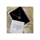 Lovera Jewellery 925 Ayar Gümüş Sertifikalı Rose Renk Mor Taşlı Lotus Çiçeği Kolye Kadın Zarif Minimal Gümüş Takı Sevgiliye Özel Gün Doğum Günü Hediyesi Günlük Şık Tasarım