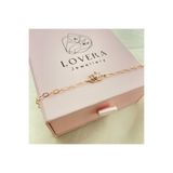 Lovera Jewellery 925 Ayar Gümüş Sertifikalı Rose Renk Pembe Taşlı Lotus Çiçeği Bileklik
