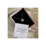 Lovera Jewellery 925 Ayar Gümüş Sertifikalı Rose Renk Pembe Taşlı Lotus Çiçeği Kolye Kadın Zarif Minimal Gümüş Takı Sevgiliye Özel Gün Doğum Günü Hediyesi Günlük Şık Tasarım