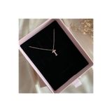 Lovera Jewellery 925 Ayar Gümüş Sertifikalı Rose Renk T Harfli Harf Kolye Kadın Zarif Minimal Gümüş Takı Sevgiliye Özel Gün Doğum Günü Hediyesi Günlük Şık Tasarım