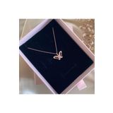 Lovera Jewellery 925 Ayar Gümüş Sertifikalı Rose Renk Telkari Kelebek Kolye Kadın Zarif Minimal Gümüş Takı Sevgiliye Özel Gün Doğum Günü Hediyesi Günlük Şık Tasarım