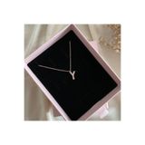 Lovera Jewellery 925 Ayar Gümüş Sertifikalı Rose Renk Y Harfli Harf Kolye Kadın Zarif Minimal Gümüş Takı Sevgiliye Özel Gün Doğum Günü Hediyesi Günlük Şık Tasarım