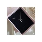 Lovera Jewellery 925 Ayar Gümüş Sertifikalı U Harfli Harf Kolye Kadın Zarif Minimal Gümüş Takı Sevgiliye Özel Gün Doğum Günü Hediyesi Günlük Şık Tasarım