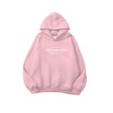 LOVES AGAZA Pembe Reverse Taşlı Oversize Sweatshirt
