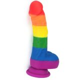 Lovetoy 20 Cm Yumuşak Dokulu Renkli Gökkuşağı Dildo