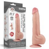 Lovetoy Çift Katmanlı Kayar Deri Damarlı 29 Cm Büyük Dildo Uzun Yapay Penis