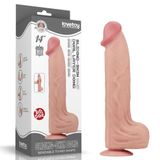 Lovetoy Çift Katmanlı Kayar Deri Damarlı 36 Cm Büyük Dildo Uzun Yapay Penis