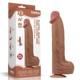 Lovetoy Çift Katmanlı Kayar Deri Damarlı 36 Cm Büyük Dildo Yapay Penis