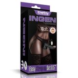 Lovetoy Easy Kumandalı Titreşimli Strapon Set 21.5 Cm Dildo Siyah