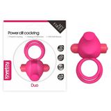Lovetoy Power Clit Duo Titreşimli Silikon Penis Halkası Pembe