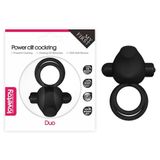 Lovetoy Power Clit Duo Titreşimli Silikon Penis Halkası Siyah