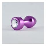 Lovetoy Purple Metal Taşlı Anal Plug 8 Cm