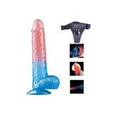 Lovetoy Renkli Ultra Yumuşak 23 Cm Kemerli Jel Dildo