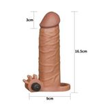 Lovetoy X-Tender Realistik Titreşimli Penis Kılıfı Melez Rengi