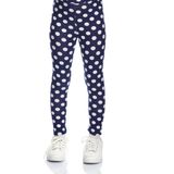 Lovetti Açık Lacivert Polka-Dot Desenli Kız Çocuk Yazlık Tayt