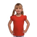 Lovetti Basic Kız Çocuk Tişört, Kiremit, 4 Yaş, Basic Karpuz Kol Tişört