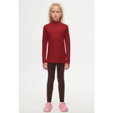 LOVETTI Bordo Basic Kışlık Yarım Balıkçı Yaka Uzun Kollu Kız Çocuk Tişört