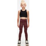 Lovetti Bordo Flamingo Desenli Kız Çocuk Örme Kışlık Tayt