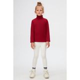Lovetti Bordo Kız Çocuk Tam Balıkçı Kışlık Basic Tişört - 5 Yaş