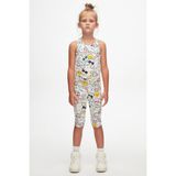 Lovetti Cute Faces Kız Çocuk Desenli Kapri - 7 Yaş - Çok Renkli