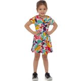 Lovetti Cutouts Foliage Kız Çocuk Desenli Kısa Kollu Elbise