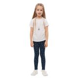 Lovetti, Desenli Kız Çocuk Taytı, Koyu Lacivert, 4 Yaş, Little Stars, 1419L011