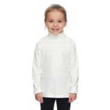LOVETTI Ekru Basic Kız Çocuk Çıtçıtlı Tam Balıkçı Yaka Şardonlu Kışlık Uzun Kollu Tişört