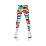 Lovetti Handdrawn Stripe Kız Çocuk Desenli Yazlık Tayt 4882 Çok Renkli