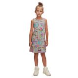 Lovetti Kız Çocuk Chirping Animals Desen Kolsuz Elbise 4 Yaş