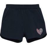 Lovetti Kız Çocuk Kalp Baskılı Iki Iplik Şort - Koyu Lacivert - 6 Yaş
