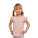 Lovetti Kız Çocuk Kısa Kollu Basıc Tişört - 1 Yaş - Pudra Pembe