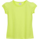 Lovetti Kız Çocuk Kısa Kollu Basıc Tişört - 2 Yaş - Neon Sarı