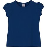 Lovetti Kız Çocuk Kısa Kollu Basıc Tişört - 5 Yaş - İndigo