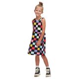 Lovetti Kız Çocuk Op Art Checkers Desen Kolsuz Elbise - 1 Yaş - Desenli
