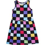 Lovetti Kız Çocuk Op Art Checkers Desen Kolsuz Elbise - 3 Yaş - Desenli