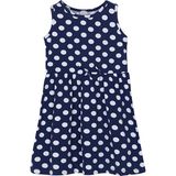 Lovetti Kız Çocuk Polka-Dot Desen Kolsuz Elbise - 7 Yaş - Navy