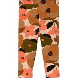 Lovetti Kız Çocuk Retro Flowers Desen Kapri - Somon - 8 Yaş