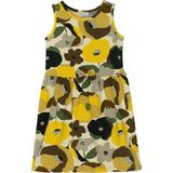 Lovetti Kız Çocuk Retro Flowers Desen Kolsuz Elbise - 5 Yaş - Açık Yeşil