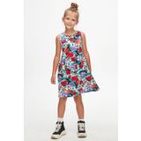 Lovetti Kız Çocuk Vintage Flowers Desen Kolsuz Elbise - 2 Yaş - Desenli