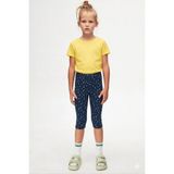 Lovetti Koyu Lacivert Little Stars Kız Çocuk Desenli Diz Altı Tayt Kapri - 6 Yaş