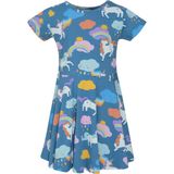 Lovetti Lady Unicorn Kız Çocuk Desenli Kısa Kollu Elbise - 3 Yaş