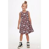 LOVETTI Lazy Cat Kız Çocuk Desenli Kolsuz Elbise