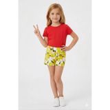 LOVETTI Lemon Desenli Kız Çocuk Cepsiz Şort